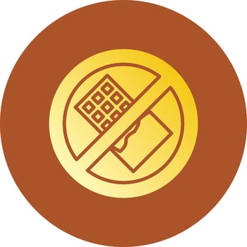 No Chocolate Creative Icon Design vector