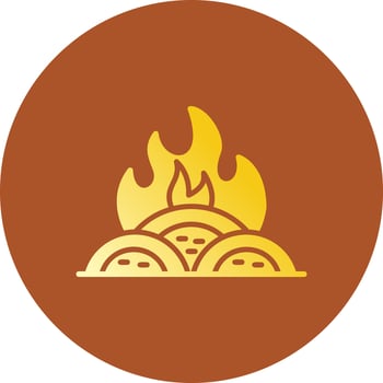 Incineration Creative Icon Design vector