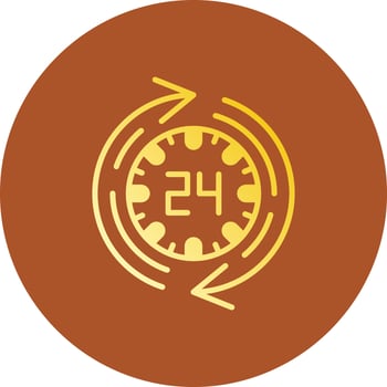 24 Hours Creative Icon Design vector