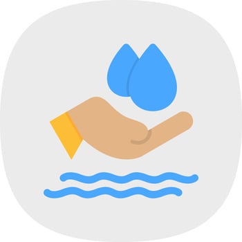 Save Water Flat Icon vector
