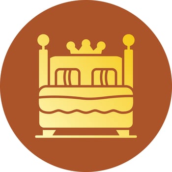 Double Bed Creative Icon Design vector