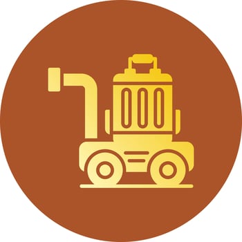 Luggage Cart Creative Icon Design vector