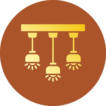 Ceiling Light Creative Icon Design vector