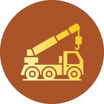 Crane Truck Creative Icon Design vector