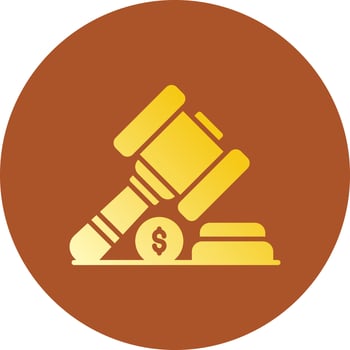 Auction Creative Icon Design vector