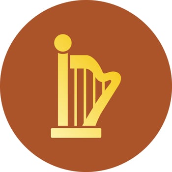 Harp Creative Icon Design vector