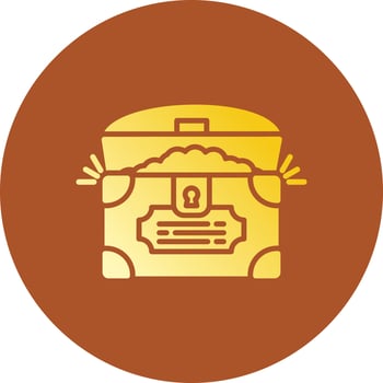 Treasure Chest Creative Icon Design vector