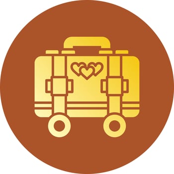 Suitcase Creative Icon Design vector