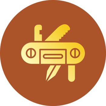 Swiss Army Knife Creative Icon Design vector
