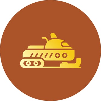 Snowmobile Creative Icon Design vector