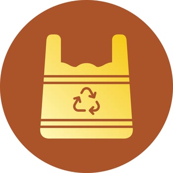 Recycled Plastic Bag Creative Icon Design vector
