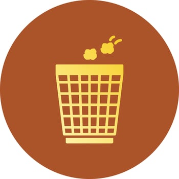 Trash Bin Creative Icon Design vector
