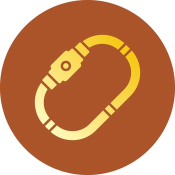 Carabiner Creative Icon Design vector