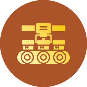 Conveyor Belt Creative Icon Design vector