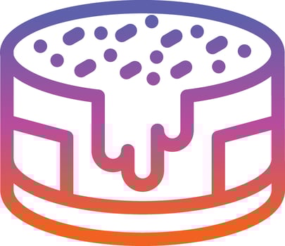 Chocolate Cake Vector Icon Design