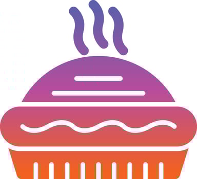 Pie Vector Icon Design