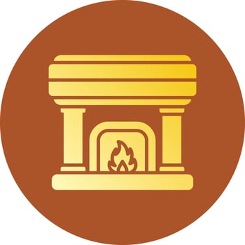 Fireplace Creative Icon Design vector