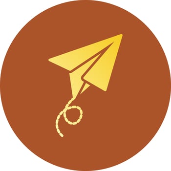 Paper Plane Creative Icon Design vector