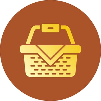 Picnic Basket Creative Icon Design vector