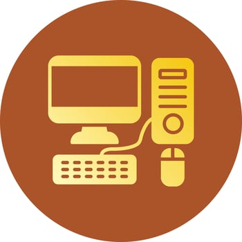 Computer Creative Icon Design vector