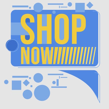 Banner ribbon shop now vector