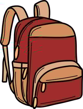 Scholl bag illustration vector