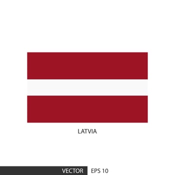 Latvia square flag on white background and specify is vector eps10.