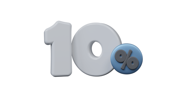 3D Ten Percent png