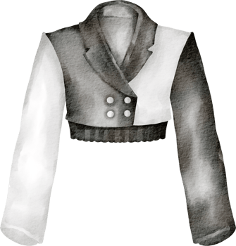 watercolor fashion crop suit png