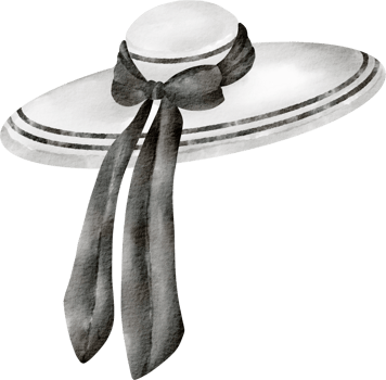 watercolor fashion hat png