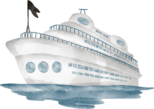 watercolor ship travel clip art png