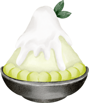 watercolor bingsu melon png