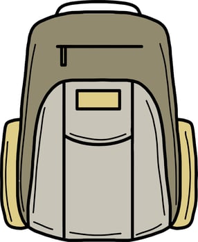 Scholl bag illustration vector