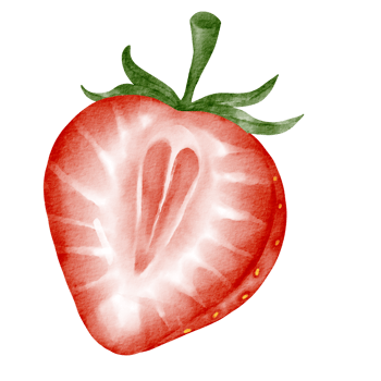 watercolor strawberry fruit clip art png