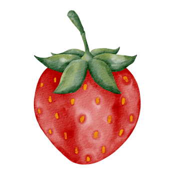 watercolor strawberry fruit clip art png