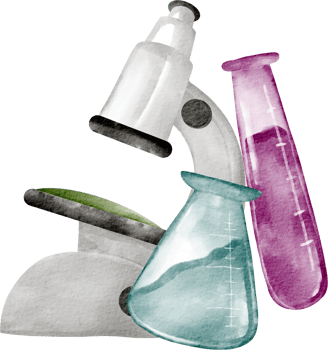 watercolor science cartoon png