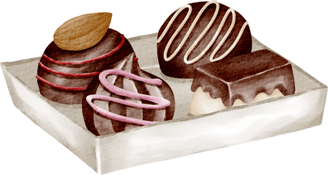 watercolor chocolate truffle png