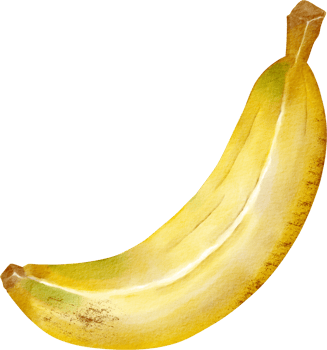 watercolor banana fruit png