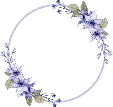 Purple Floral Bouquet With Watercolor png
