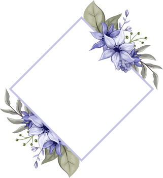 Purple Floral Bouquet With Watercolor png