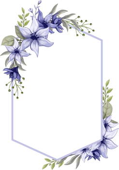 Purple Floral Bouquet With Watercolor png