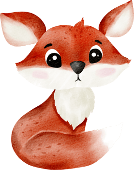 watercolor fox clip art png