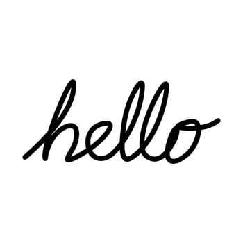 Hello lettering vector design