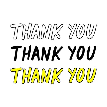 Thank you lettering vector design