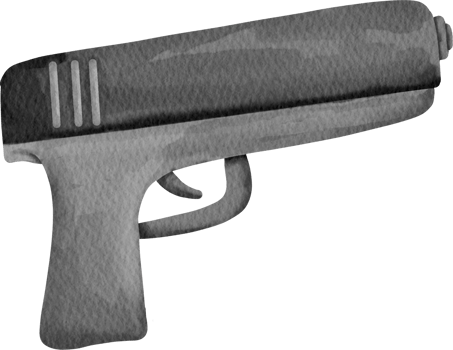 watercolor police gun png
