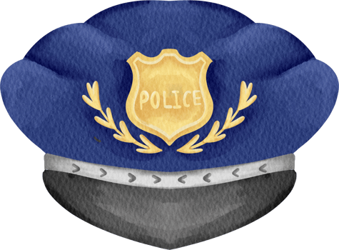 watercolor police hat png
