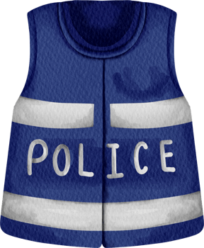 watercolor police vest png