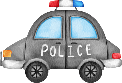 watercolor police car png