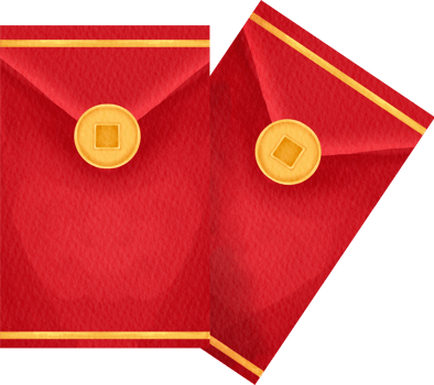 watercolor angpao clip art png