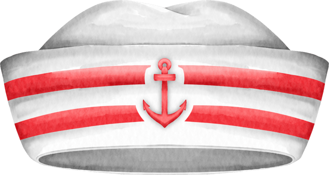 watercolor sailor hat png